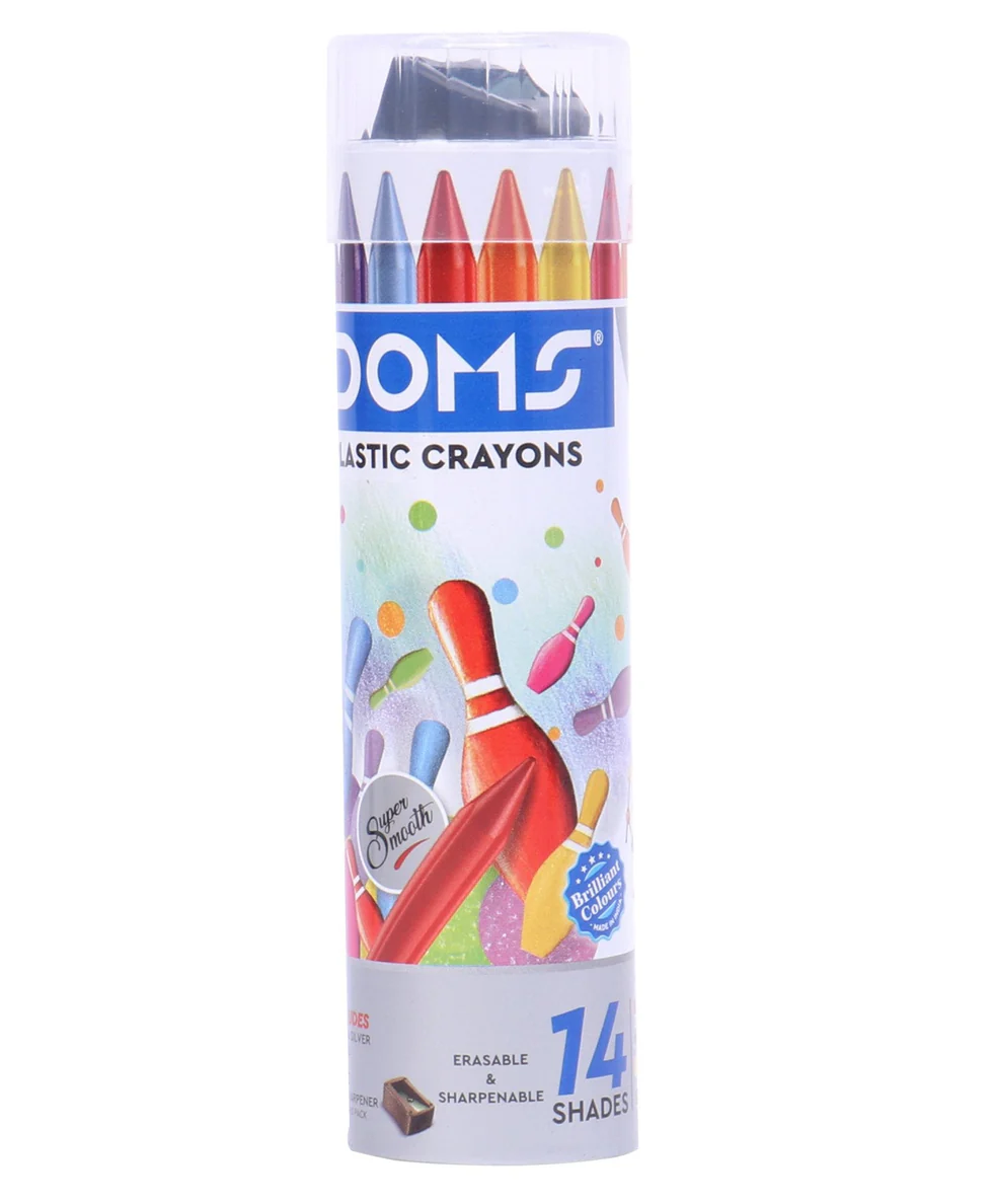  Doms Plastic Crayons 14 Shades 